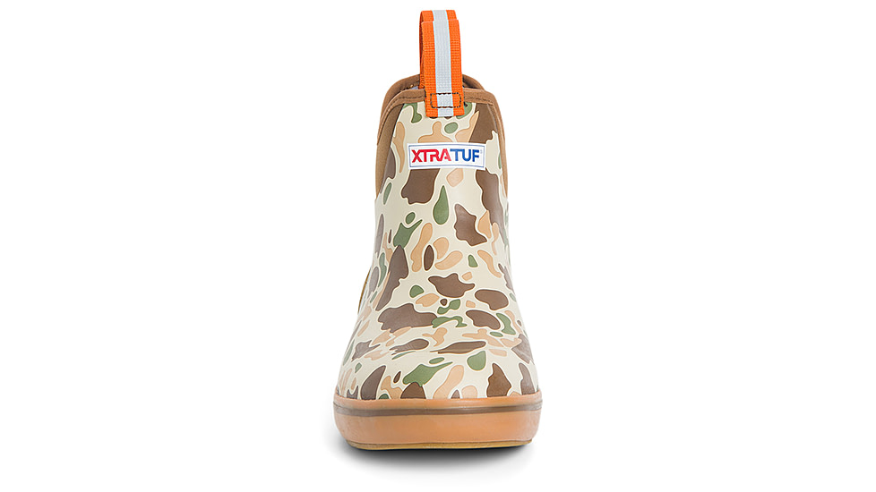 Xtratuf 6 in Ankle Deck Boot - Mens, Basic Duck Camo/Indian Tan/Bison, 7, XMAB-DCAM-CAM-070