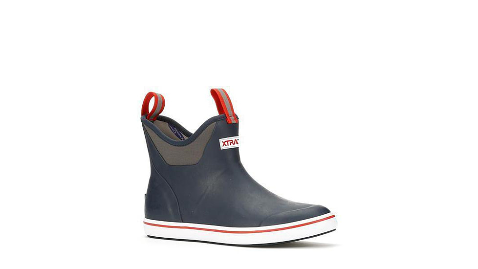 Xtratuf 6 in Ankle Deck Boots - Men's, Navy/Red, 11, 22733-NVY-110