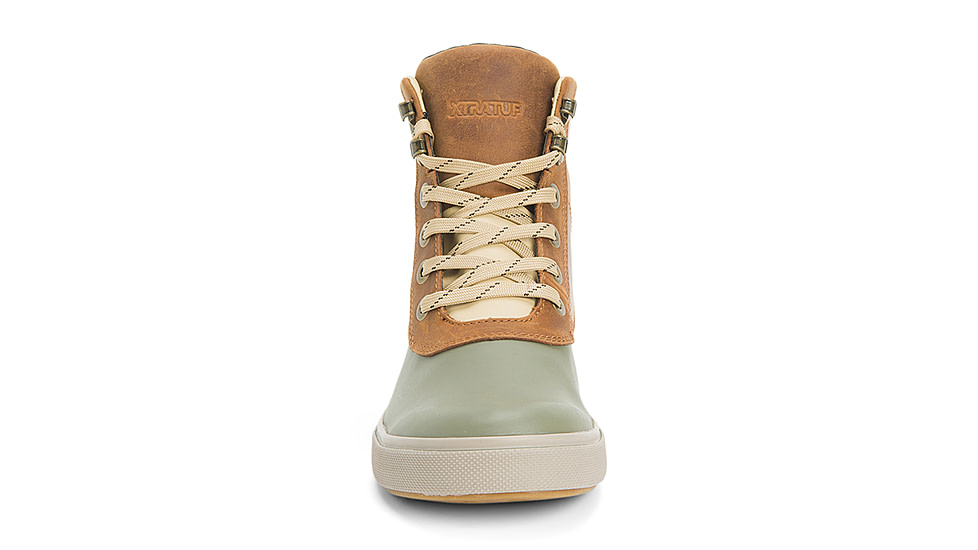 Xtratuf Leather Ankle Deck Boot Lace Shoe - Mens, Cathay Spice/Burnt Olive/Duck Camo, 13, LAL-700-ORG-130