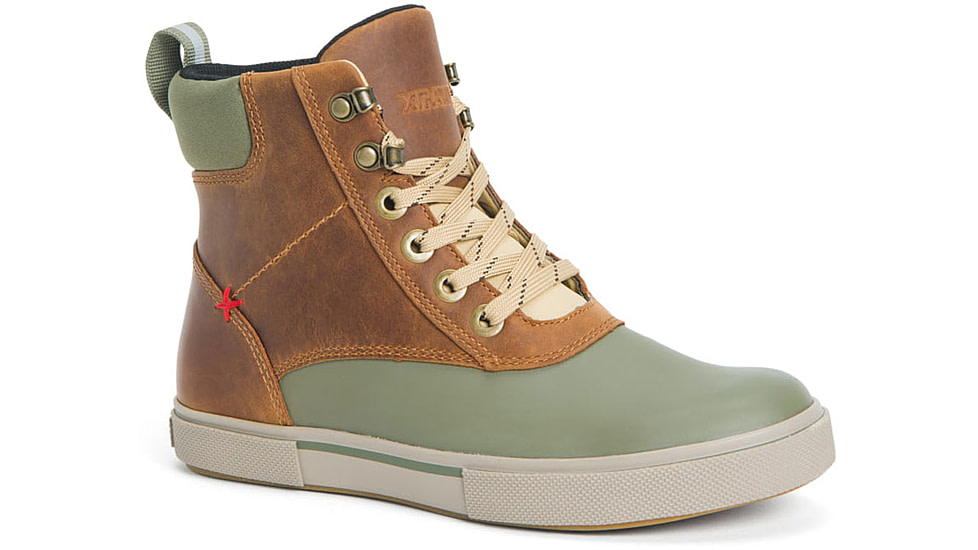 Xtratuf Leather Ankle Deck Boot Lace Shoe - Women's, Cathay Spice/Burnt Olive, 5.5, LALW-700-ORG-055