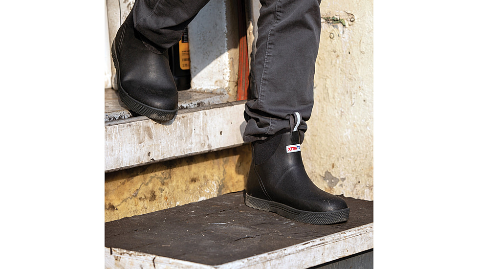 Xtratuf Wheelhouse 6 in Ankle Deck Boot - Men's, 8 US, Medium, Black, XMW-000-BLK-080
