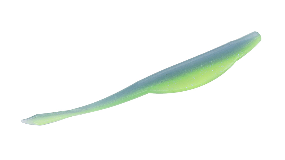 Yamamoto Baits D-Shad Soft Plastic Jerk Bait, Chartreuse/Electric Blue, YAM-121-07-9007