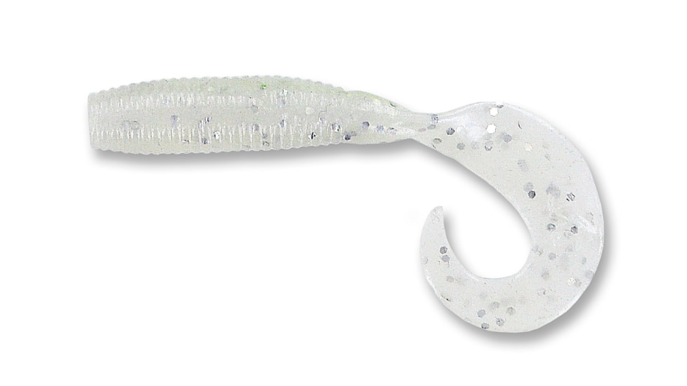 Yamamoto Baits Single Tail Grub 4in, 20pk, Blue Pearl with Large Silver Flake, 40-20-031