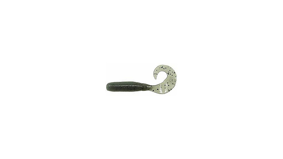 Yamamoto Baits Single Tail Grub 4in, 20pk, Smoke with Large Black, 40-20-150