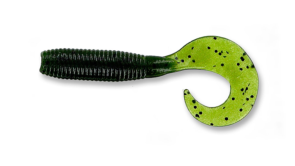 Yamamoto Baits Single Tail Grub 4in, 20pk, Watermelon with Large Black, 40-20-194