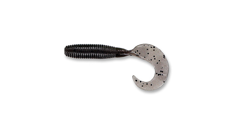 Yamamoto Baits Single Tail Grub 5in, 20pk, Cinnamon Brown with Large Black, 18-20-176