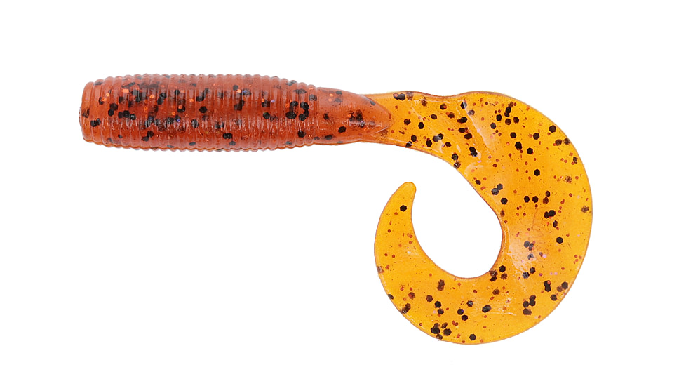 Yamamoto Baits Single Tail Grub, 20, 5in, Fire Craw, YAM-18-20-9003