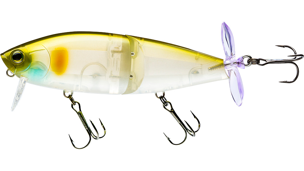 Yo-Zuri 3DB Wake Prop Floating Lure, 105mm, 4-1/8in, Ghost AYU, R1476 GSAY