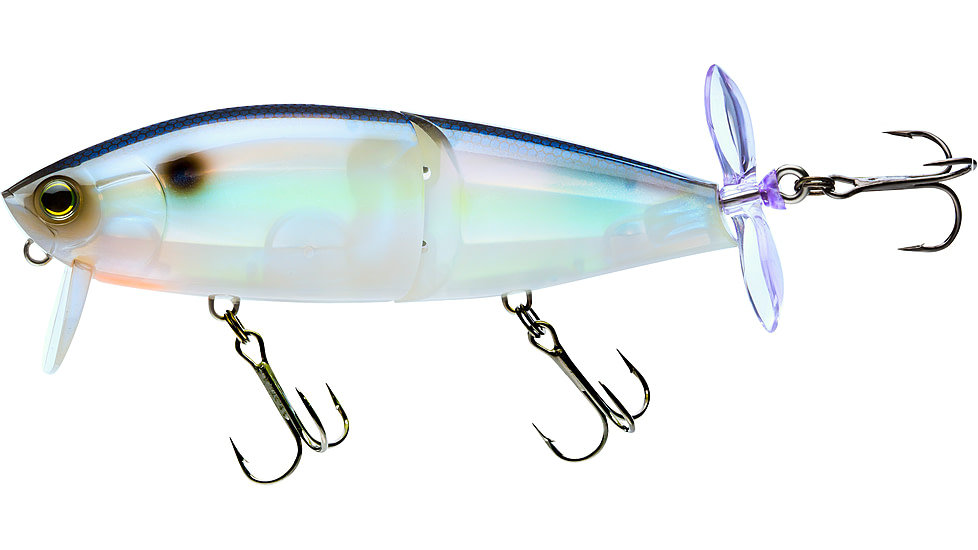 Yo-Zuri 3DB Wake Prop Floating Lure, 105mm, 4-1/8in, Ghost Sexy Shad, R1476 GSSH