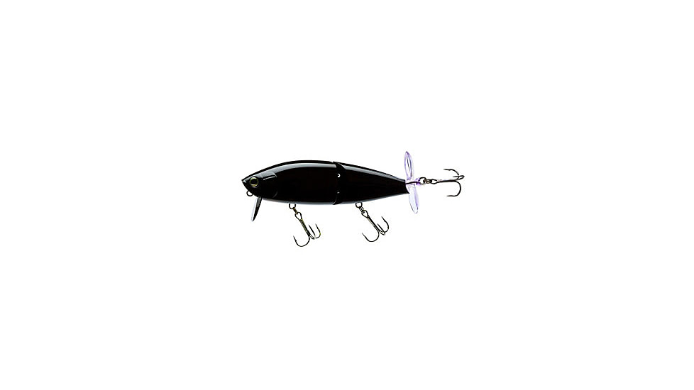 Yo-Zuri 3DB Wake Prop Floating Lure, 85mm, 3-3/8in, Black, R1475 BL