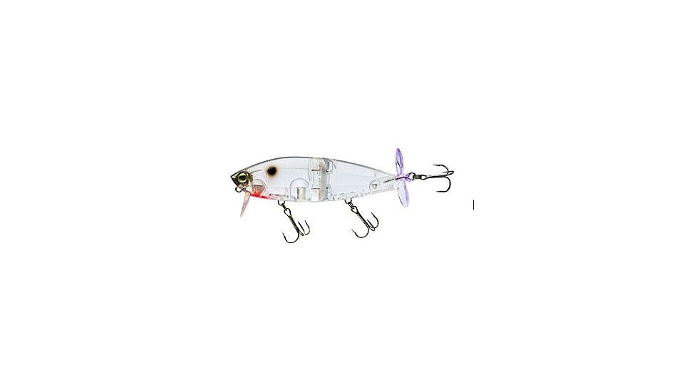 Yo-Zuri 3DB Wake Prop Floating Lure, 85mm, 3-3/8in, Clear Shad, R1475 TMSH