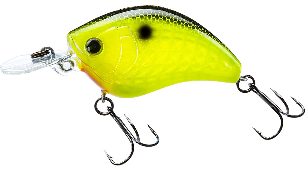 Yo-Zuri 3DR-X Flat Crank Lure, 55mm, Black Back Chartreuse, R1443 BLCL