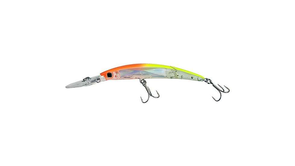 Yo-Zuri Crystal 3D Minnow Deep Diver Jointed Luge, 130mm, Orange/Yellow, F1155 C57