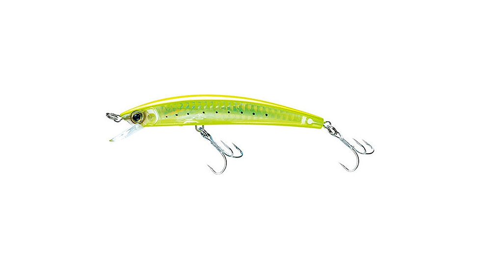 Yo-Zuri Crystal 3D Minnow Floating Luge, 90mm, Chartreuse, F1145 GHCS