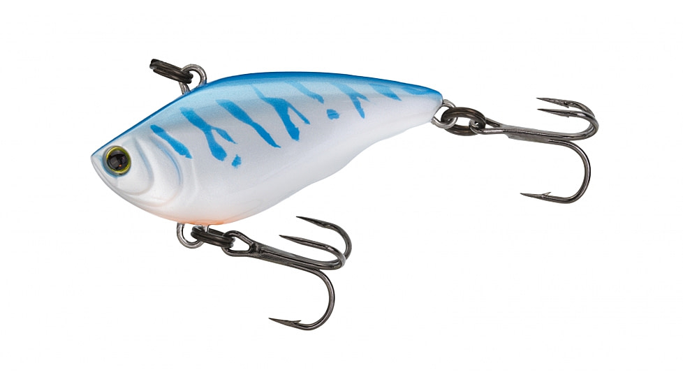 Yo-Zuri Rattln Vibe Mini Lure, 40mm, UV Blue Tiger, R1354 UBT