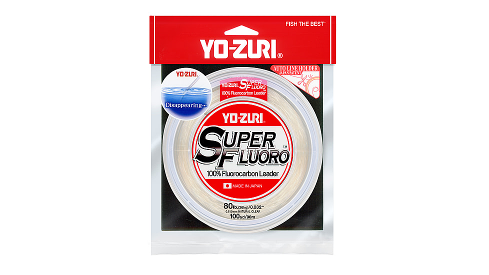 Yo-Zuri Superfluoro Fishing Line, 100yd, 80lb, Natural Clear, YZ SF 80LB NCL 100YD
