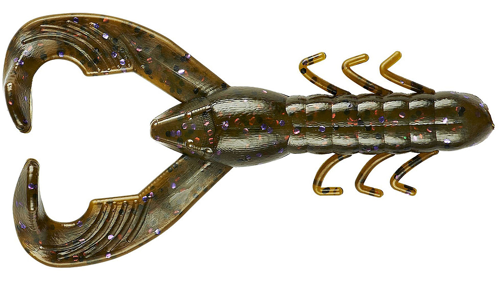 Yum Christie Craw Swim Bait, 30 Pack, 3.5in, Green Pumpkin/Purple 30pk, YCW3BK44-30