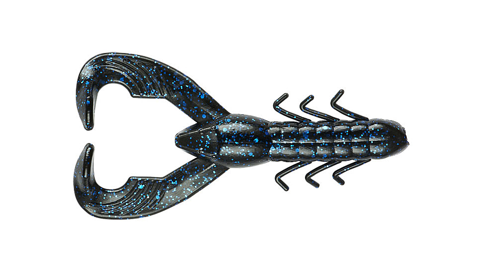Yum Christie Craw Swim Bait, 8 Pack, 3.5in, Black Blue Flake, YCW321