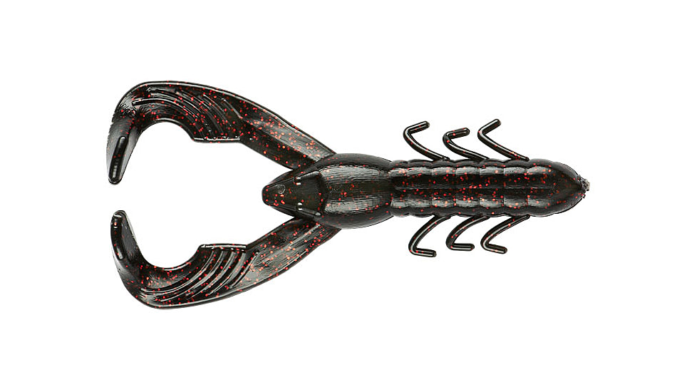 Yum Christie Craw Swim Bait, 8 Pack, 3.5in, Black Neon, YCW301