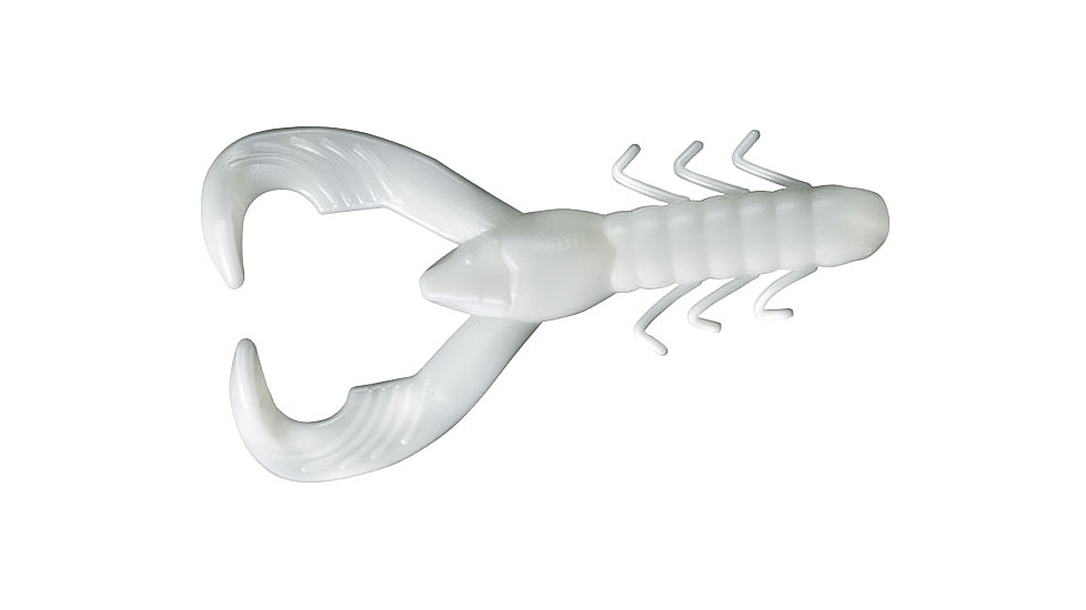 Yum Christie Craw Swim Bait, 8 Pack, 3.5in, White, YCW327
