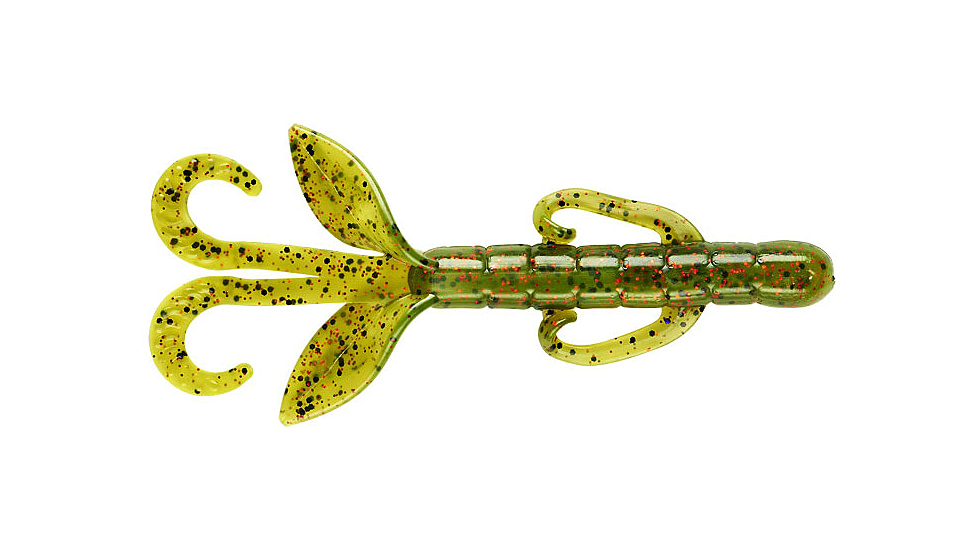 Yum Christie Critter Swim Bait, 10 Pack, 3.5in, Watermelon/Red Flake, YCR302