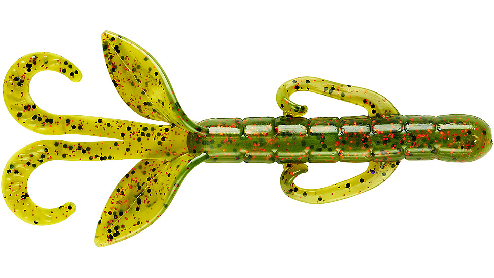 Yum Christie Critter Swim Bait, 30 Pack, 4.5in, Watermelon Red Flake 30pk, YCR4BK02-30