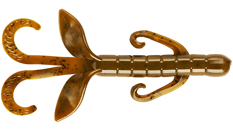 Yum Christie Critter Swim Bait, 8 Pack, 4.5in, Green Pumpkin, YCR408