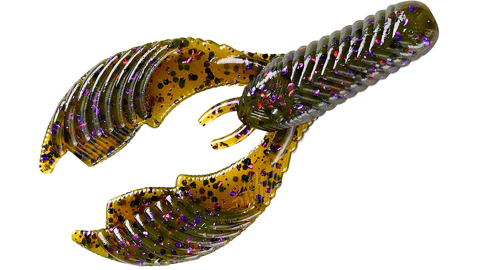 Yum Craw Chunk Bait, 8 Pack, 2.75in, Green Pumpkin Purple, YCCK244