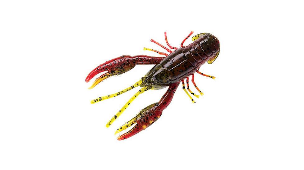 Yum Crawbug, 8 Pack, 2.5in, Green Pumpkin Texas Red, YCRB210