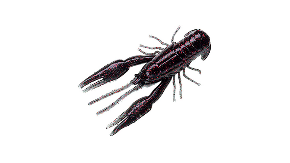 Yum Crawbug, 8 Pack, 3.25in, Black Neon, YCRB301