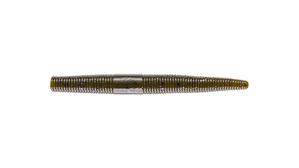 Yum Dinger Bait, 3in, Green Pumpkin Purple Flake, YDG344