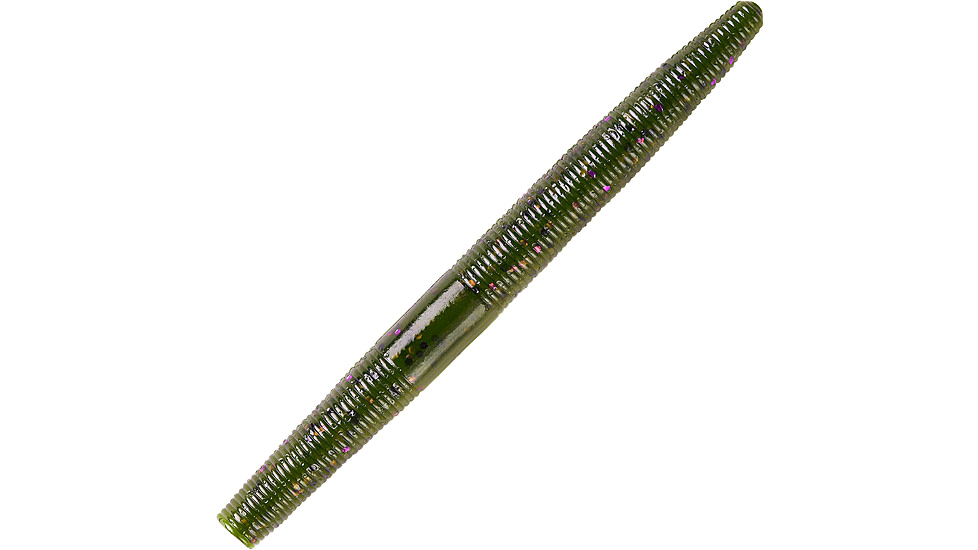 Yum Dinger Bulk Bait, 30 Pack, 4in, Green Pumpkin/Prp, YDG4BK44-30