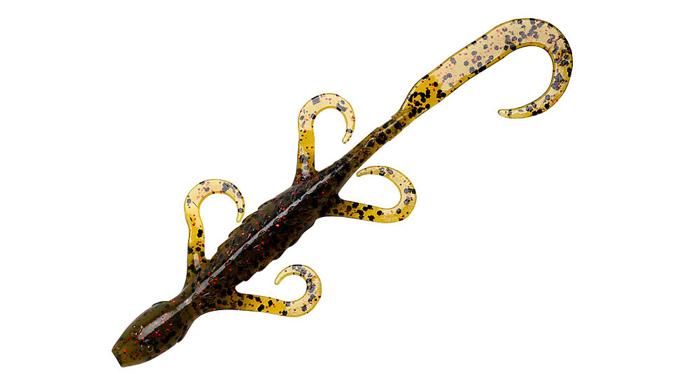 Yum Lizard Bait, 4in, Watermelon/Red Flake, YLZ402