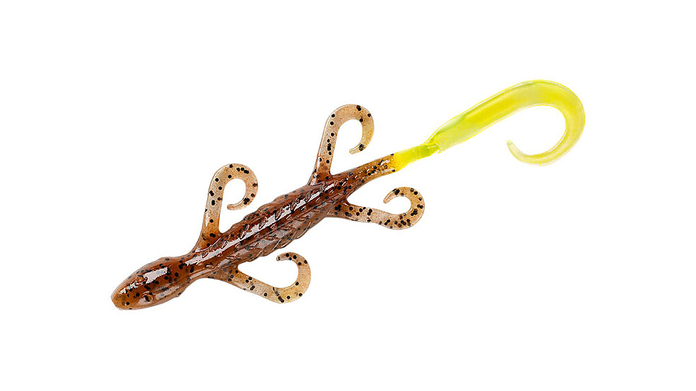 Yum Lizard Bait, 6in, Carolina Pumpkin Chart, YLZ629