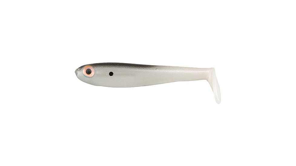Yum Money Minnow Swimbaits, 4 Pack, 5in, Pearl w/Black Back, YMM5909