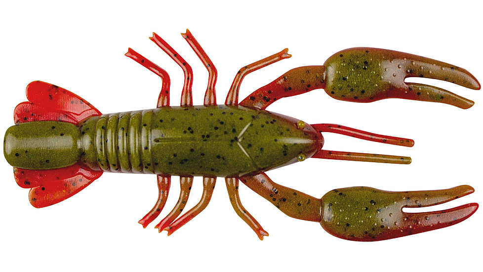 Yum Ned Craw Bait, 2in, Green Pumpkn/Red, YNC2357