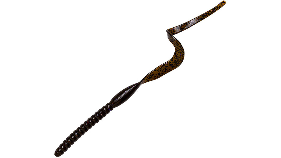 Yum Ribbontail Bait, 7.5in, Green Pumpkin/Purple, YRBT744