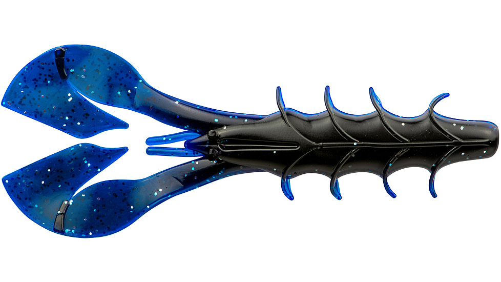 Yum Spine Craw Bait, 3.75in, Black/Blue Shadow, YSCR3143