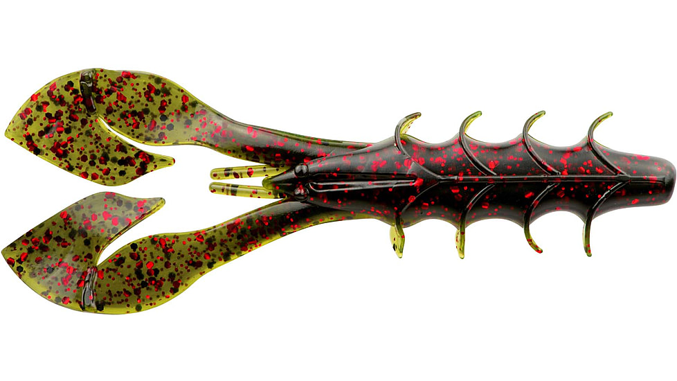 Yum Spine Craw Bait, 3.75in, Wtrmln Red Flake, YSCR302