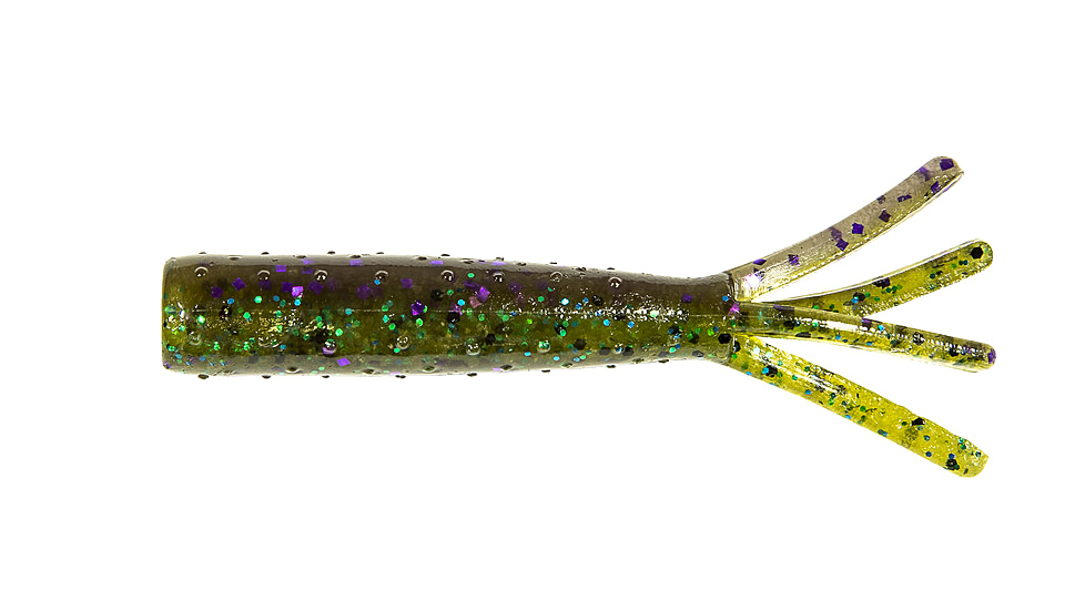 Z-man TRD Ticklerz Soft Bait, 8, 2.75in, Sprayed Grass, TTIC-298PK8