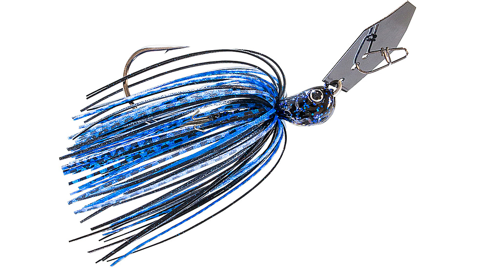 Z-man Chatterbait Jack Hammer Jig Head, 1/2oz, Black/Blue, CBJH12-06
