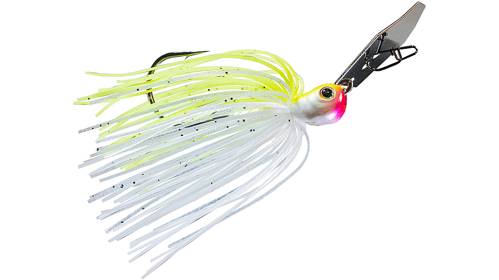 Z-man Chatterbait Jack Hammer Jig Head, 1/2oz, Chartruese/Whtie, CBJH12-02