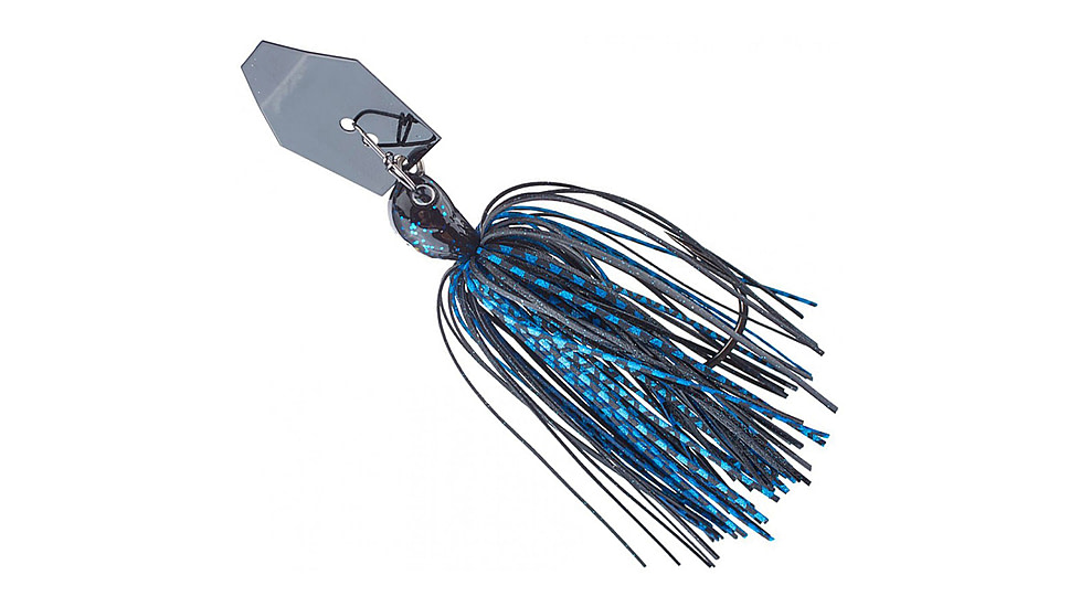 Z-man Chatterbait Jack Hammer Jig Head, 3/8oz, Black/Blue, CBJH38-06