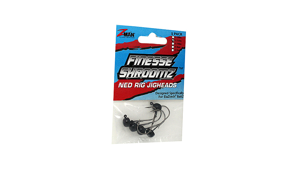 Z-man ShroomZ Finesse Jig, 1/15oz, Black, FJH115-02PK5