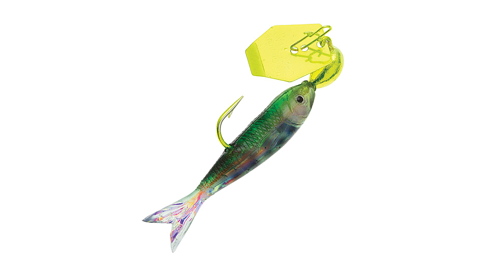 Z-man Flashback Mini Swim Jig, 1/16oz, Chartrues/Rainbow, CB-FBMINI116-05
