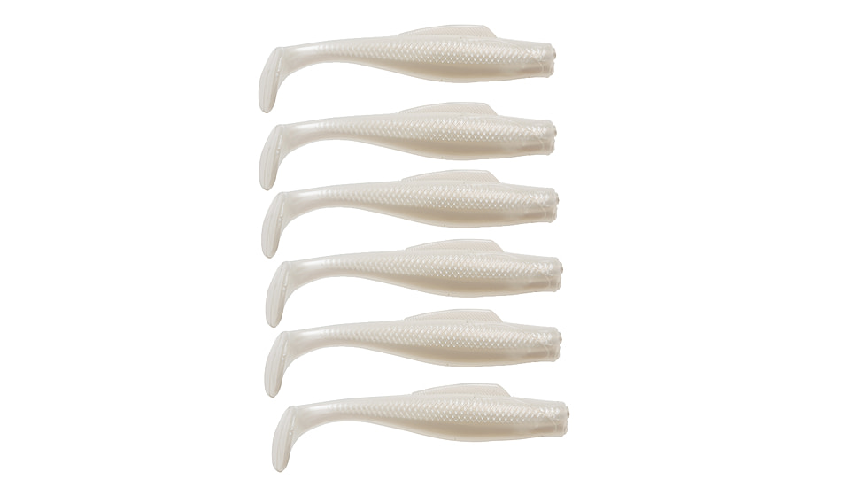 Z-man Elaztech Minnowz Swimbait, 6 pack, 3in, Pearl, GMIN-84PK6