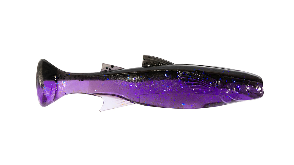 Z-man Mulletron Swimbait Lure, 4 Pack, Purple Demon, 3.3in, MT3-329PK4
