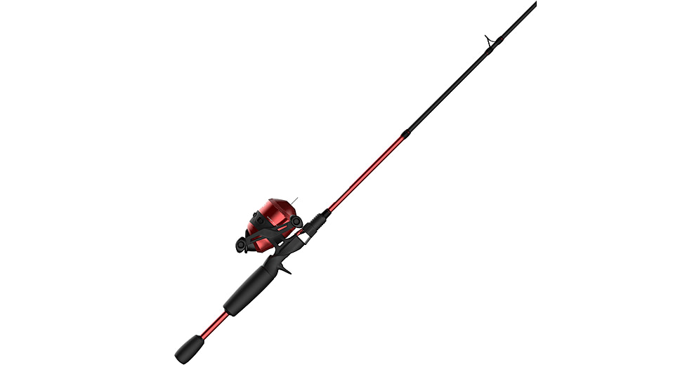 Zebco 33 Custom Z Spincast Reel and Rod Combo, 6ft 2-PC Fiberglass Rod w/ EVA Handle, QuickSet Anti-Reverse Reel w/ Bite Alert, Red, 33CZRD602MA.NS4