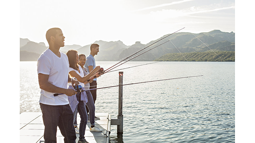 Zebco 33 CustomZ Spincast Reel and Rod Combo, 6ft 2-PC Fiberglass Rod w/ EVA Handle, QuickSet Anti-Reverse Reel w/ Bite Alert, Blue, 33CZBL602MA.NS4