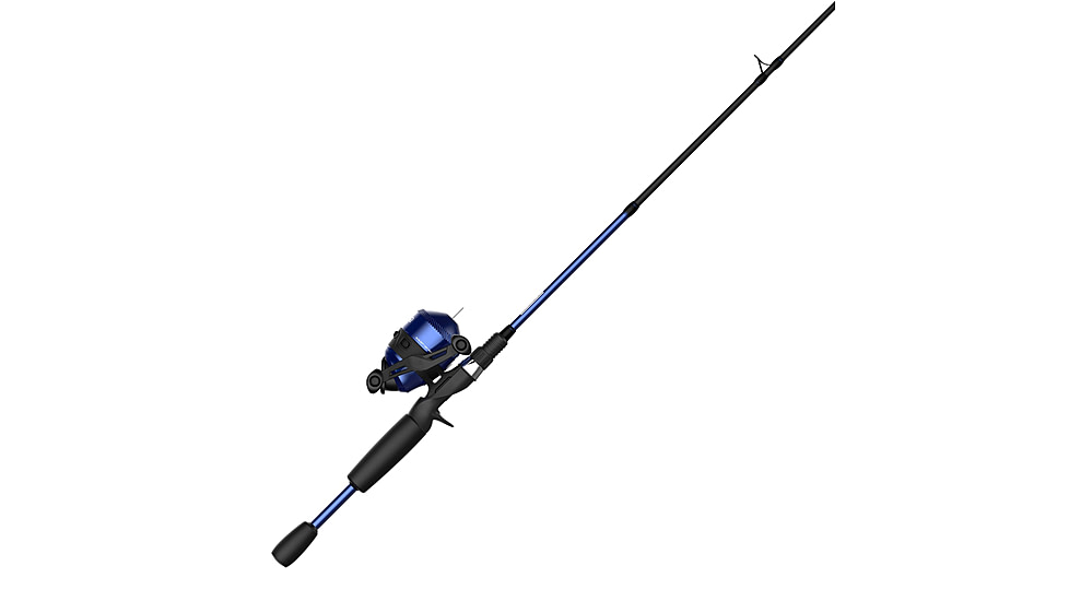 Zebco 33 CustomZ Spincast Reel and Rod Combo, 6ft 2-PC Fiberglass Rod w/ EVA Handle, QuickSet Anti-Reverse Reel w/ Bite Alert, Blue, 33CZBL602MA.NS4